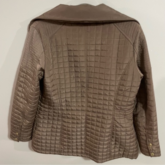Michael Michael Kors Quilted Hooded weather-proof Gold Accent Coat jacket Size M - Picture 6 of 10